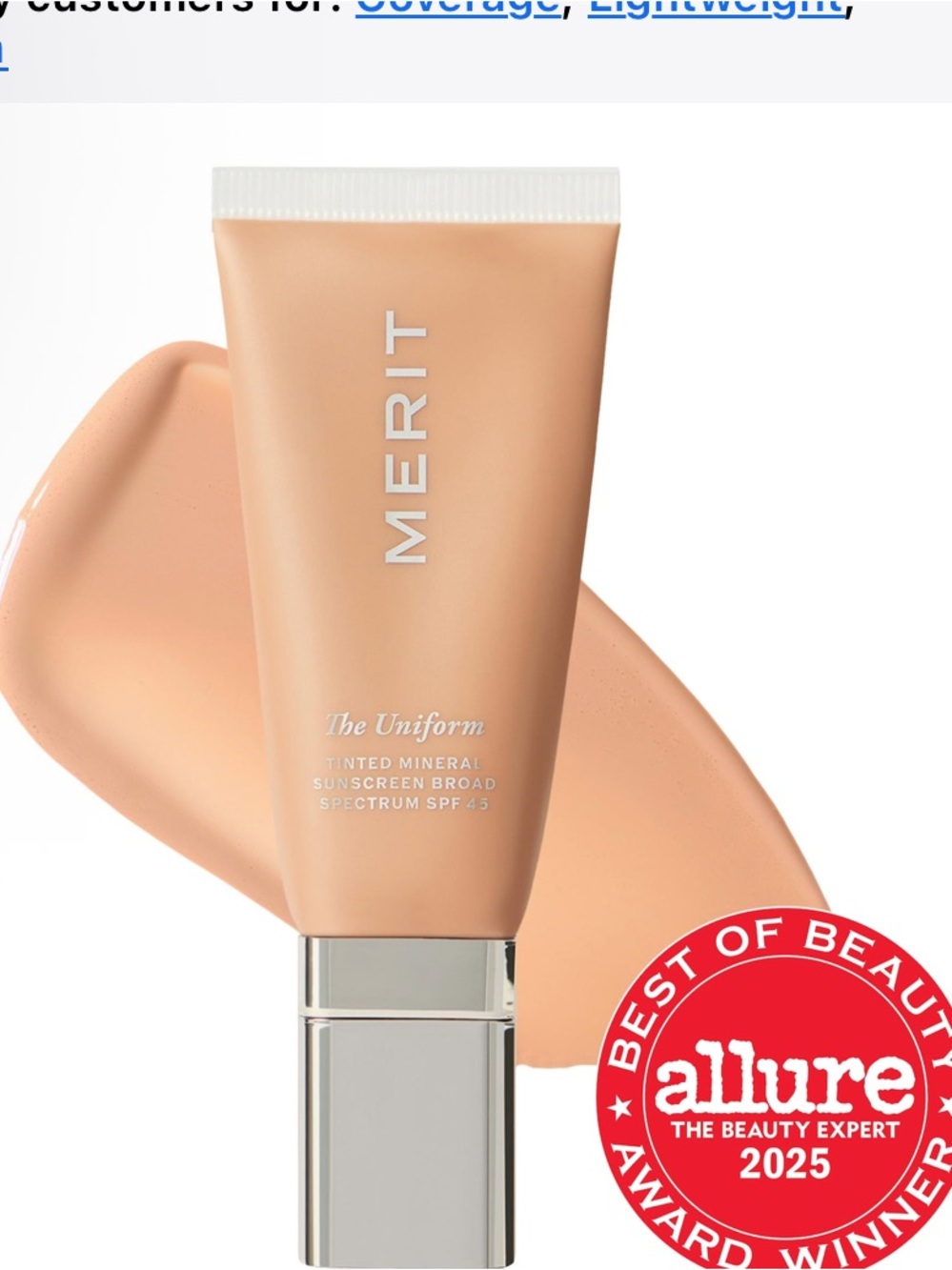Merit 22 oak light medium neutral The Uniform Tinted Mineral Sunscreen SPF 45